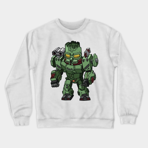 Green Cannon Machine Chibi Crewneck Sweatshirt by GodPunk